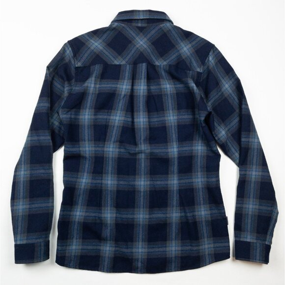 Icebreaker Merino Wool Flannel Shirt Men's Small Blue Navy Plaid Outdoor - Picture 4 of 14